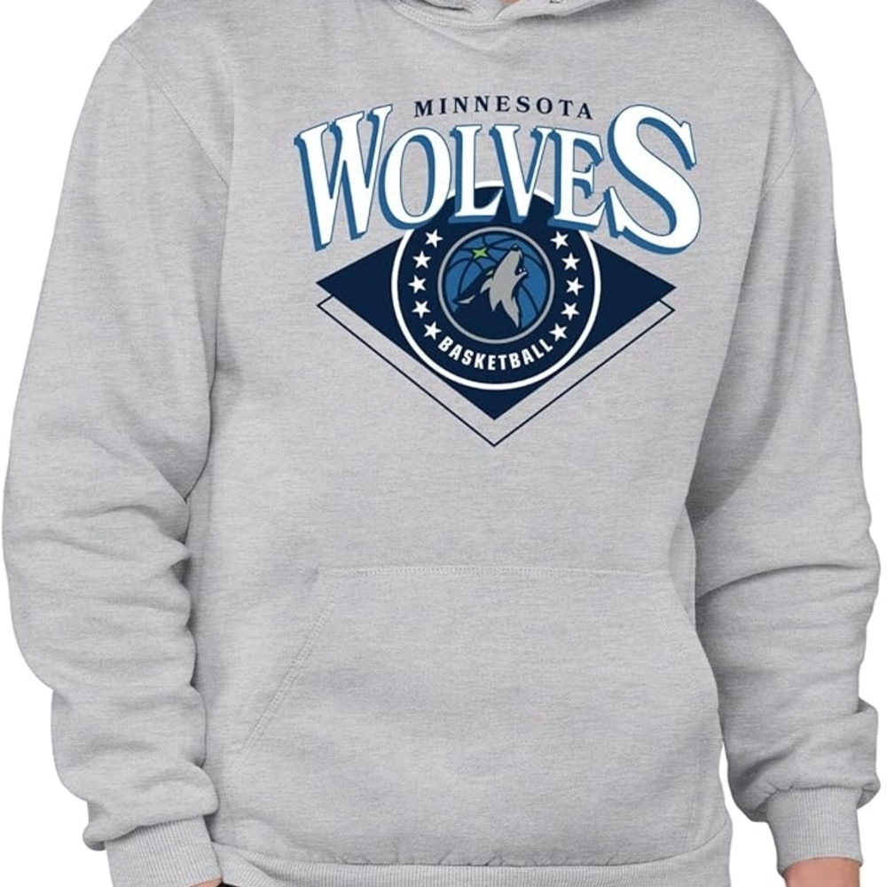 Minnesota Timberwolves Men's MEDIUM Hooded Sweatshirt Hoodie gray NBA